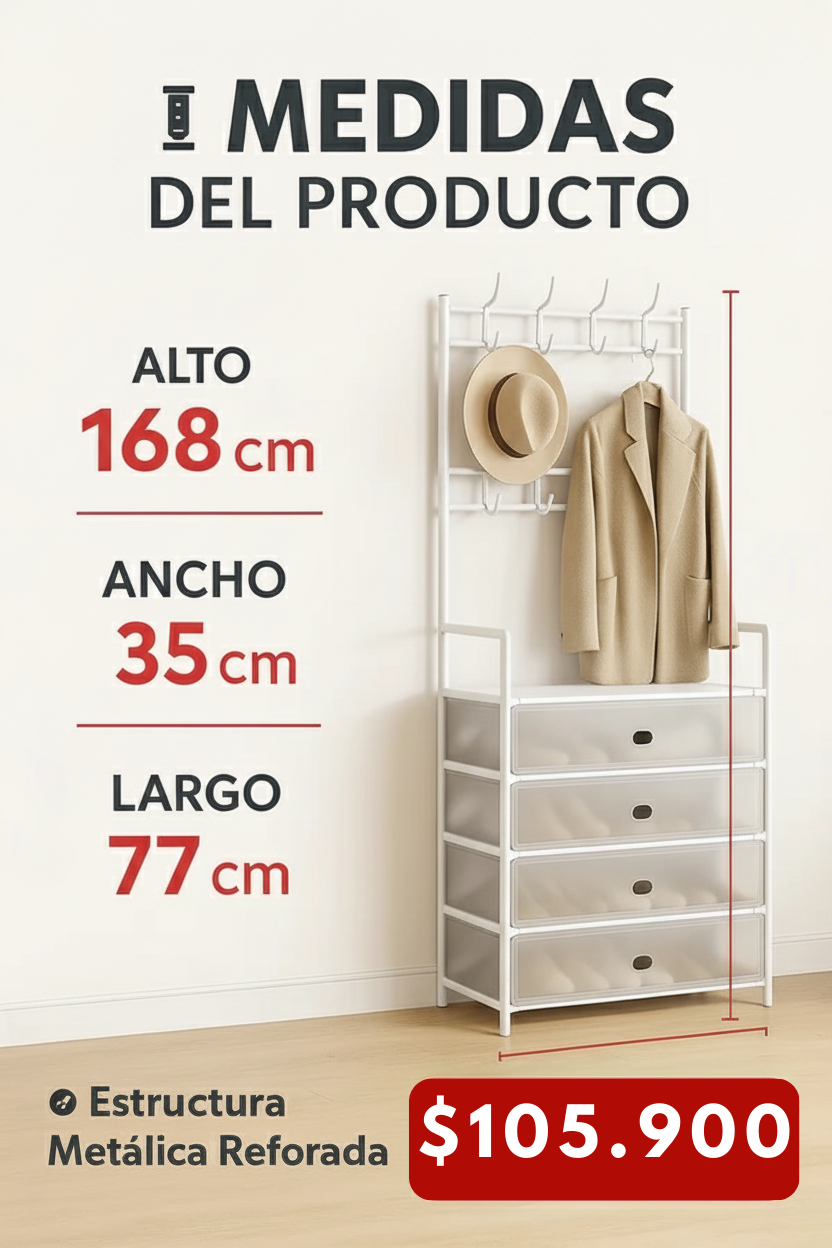 🌟 “Perchero-Zapatero con Tapa: organiza tu espacio al estilo y sin desorden”