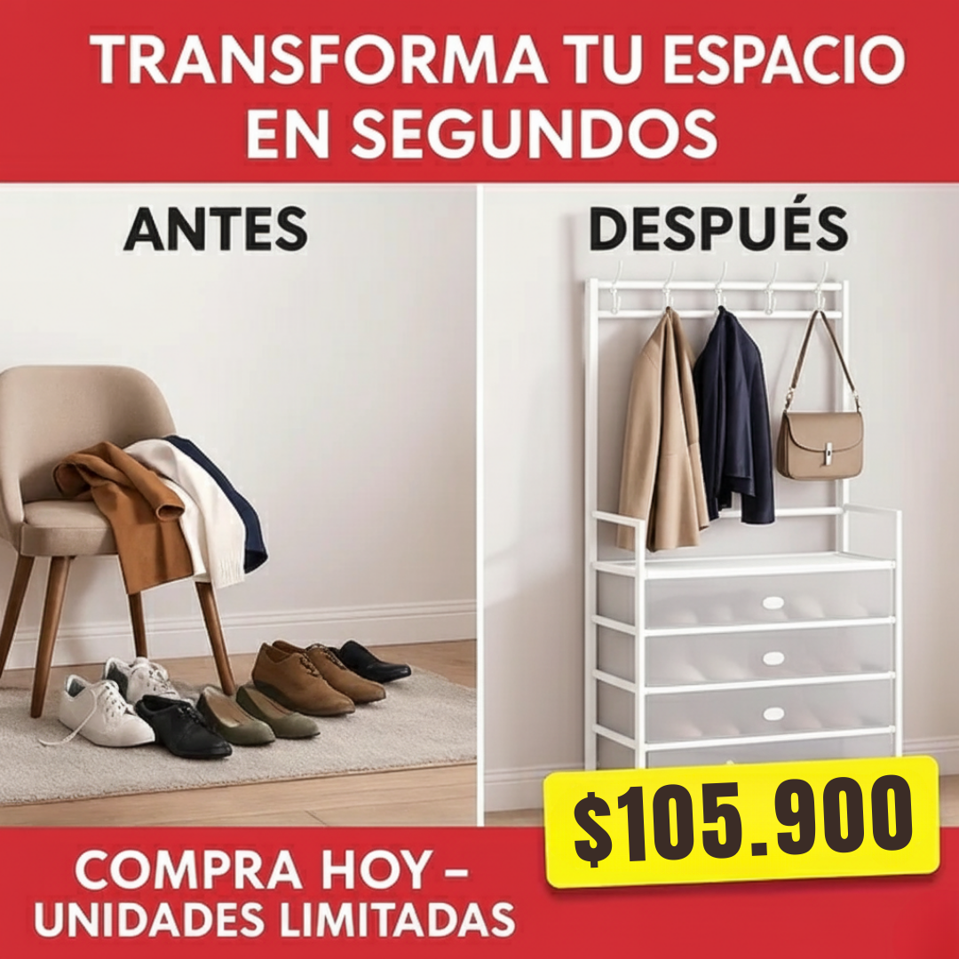 🌟 “Perchero-Zapatero con Tapa: organiza tu espacio al estilo y sin desorden”