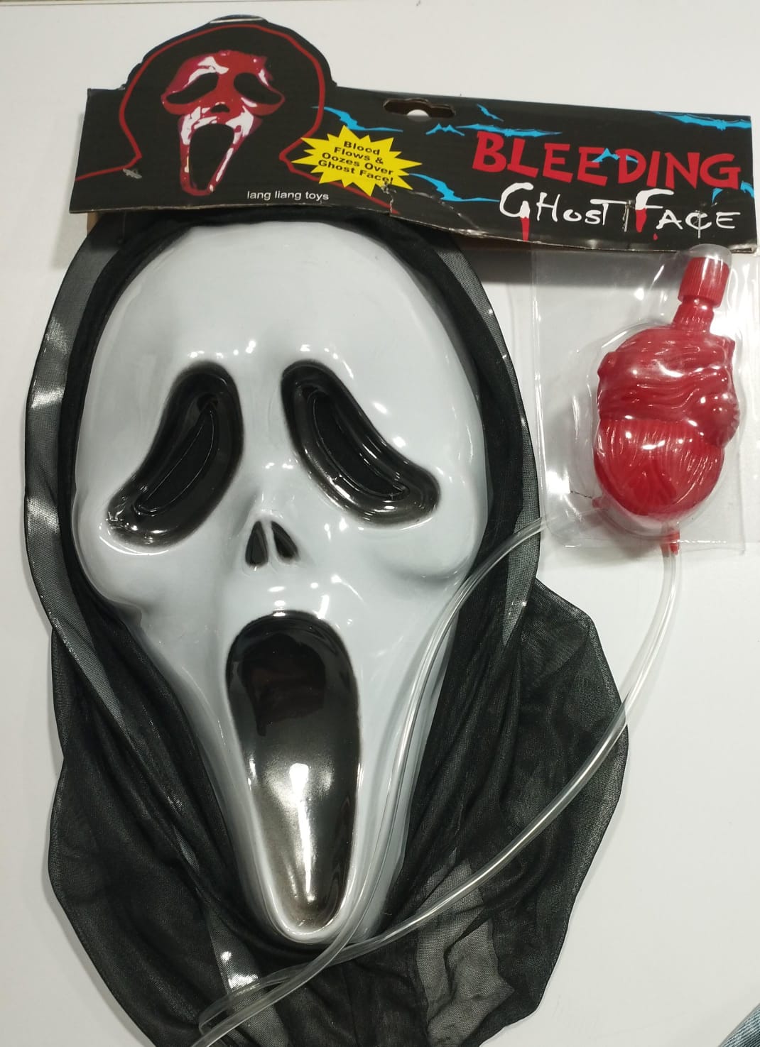 🎃Máscara Halloween¨ghostface¨Efecto Sangre🩸