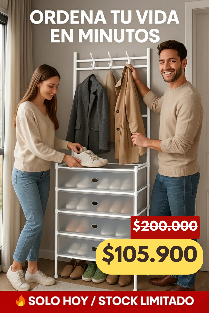 🌟 “Perchero-Zapatero con Tapa: organiza tu espacio al estilo y sin desorden”