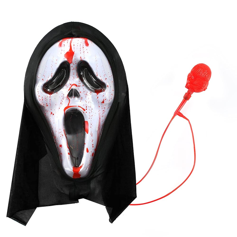 🎃Máscara Halloween¨ghostface¨Efecto Sangre🩸