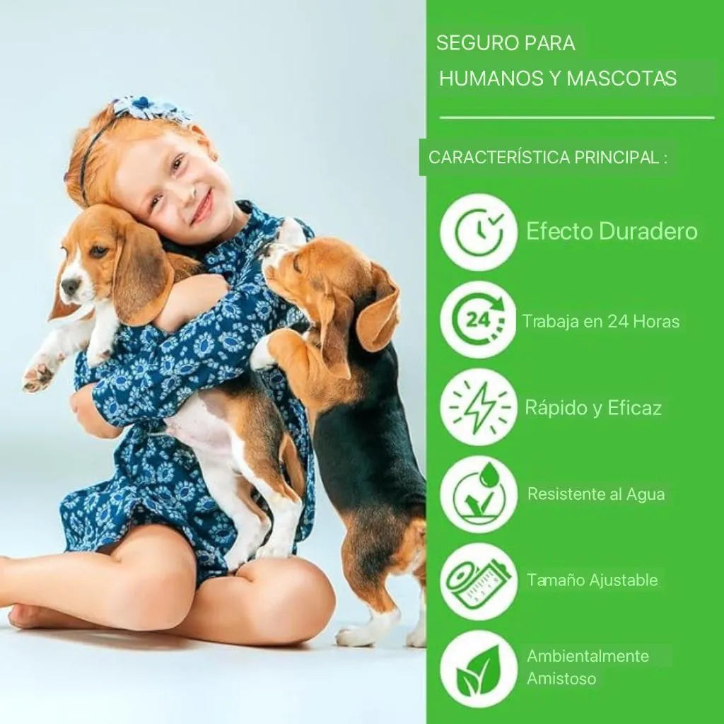 🐶Collar Antipulgas y Garrapatas 🛡️ (Protección Natural 8 Meses)
