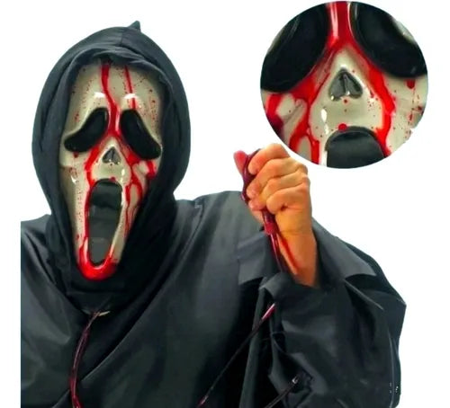 🎃Máscara Halloween¨ghostface¨Efecto Sangre🩸