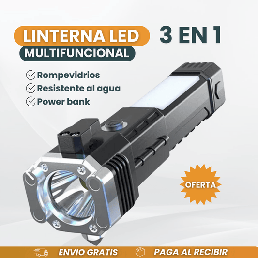 Linterna Recargable 4 en 1
