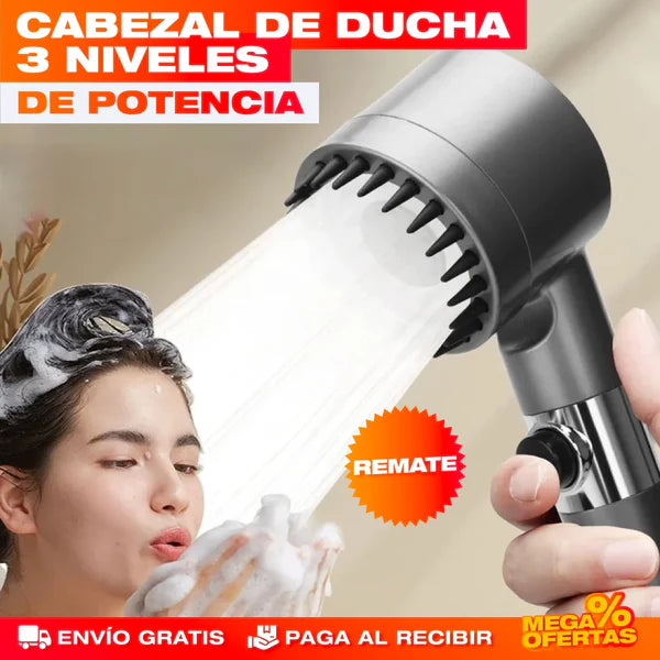 🚿💧CABEZAL DE DUCHA PRESIÓN Y AHORRADOR ✅